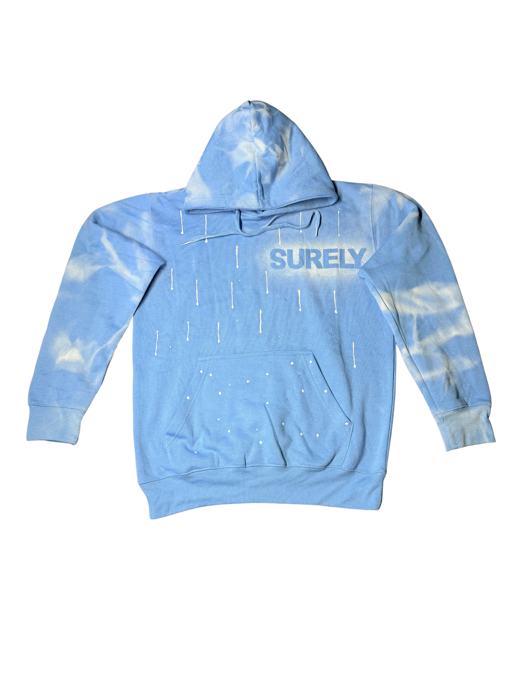 SURELY SWEATSHIRT WITH WATERDROPS & PAINT RUNNING