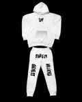 RIPPED RHINESTONE SWEATSUIT