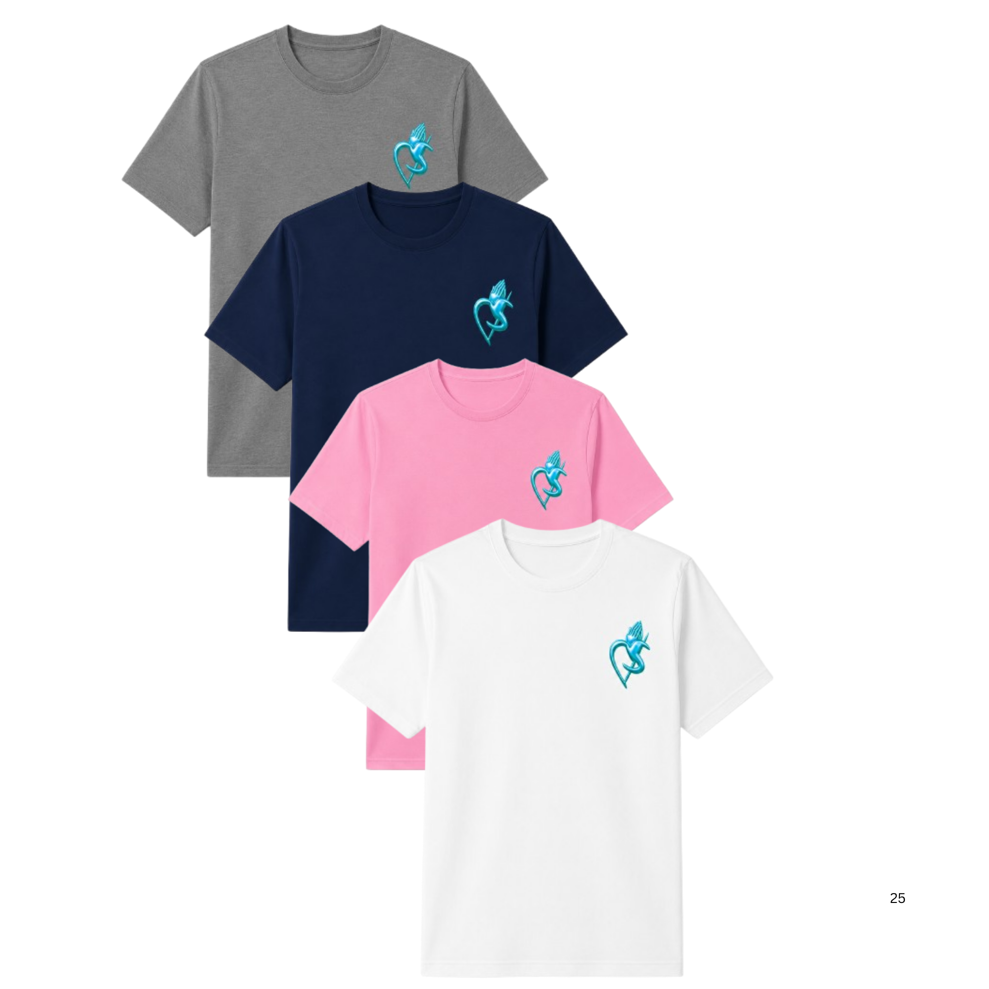SGM HAND HEART 4 PACK T-SHIRT